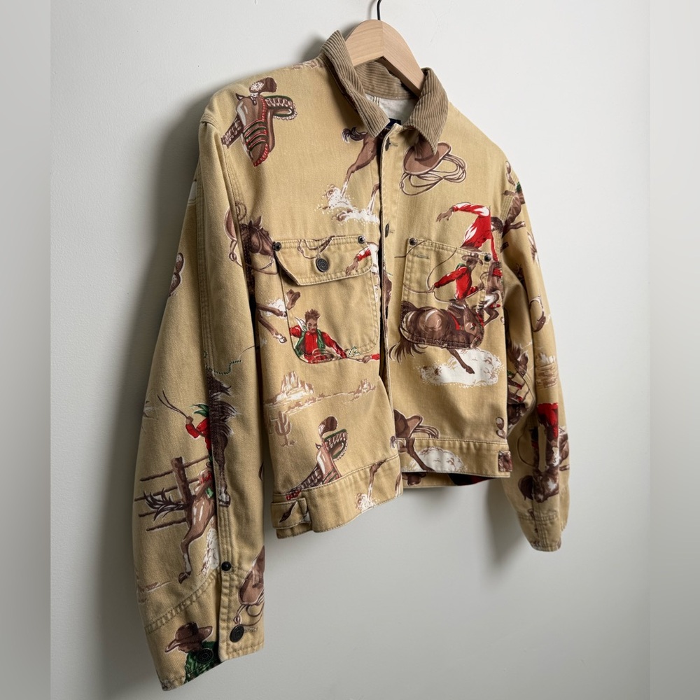 Ralph Lauren Beige Western cowboy Print Jacket - Picture 5 of 11